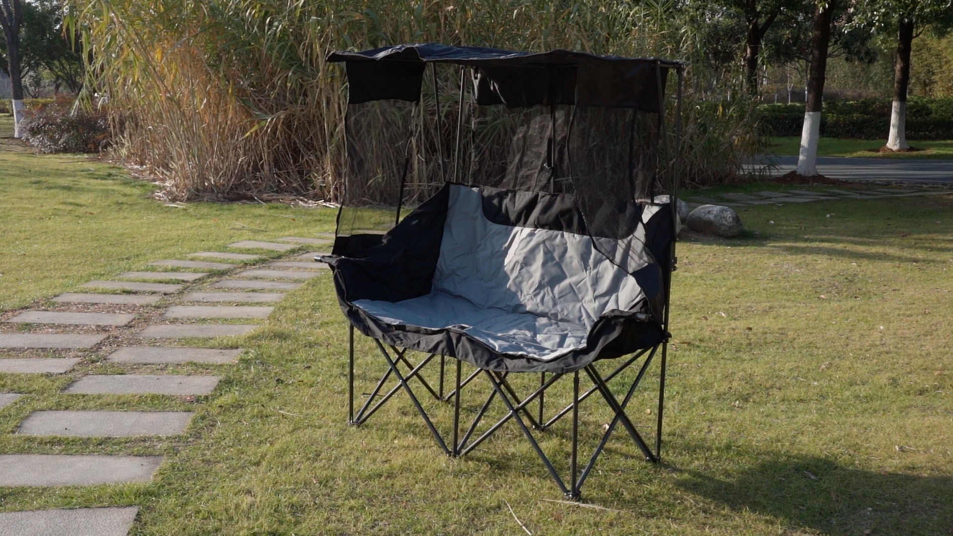 Amazon.com : Teenyyou Double Camping Chair with Canopy Shade Amazon.com : Teenyyou Double Camping Chair with Canopy Shade