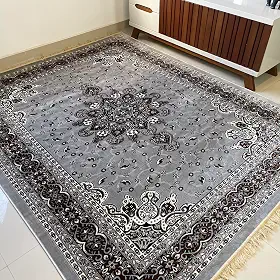 Tapete Sala 2,00x2,50 M Belga Persa Clássico Franja Luxo Medalhão Tabriz (Modelo 4)