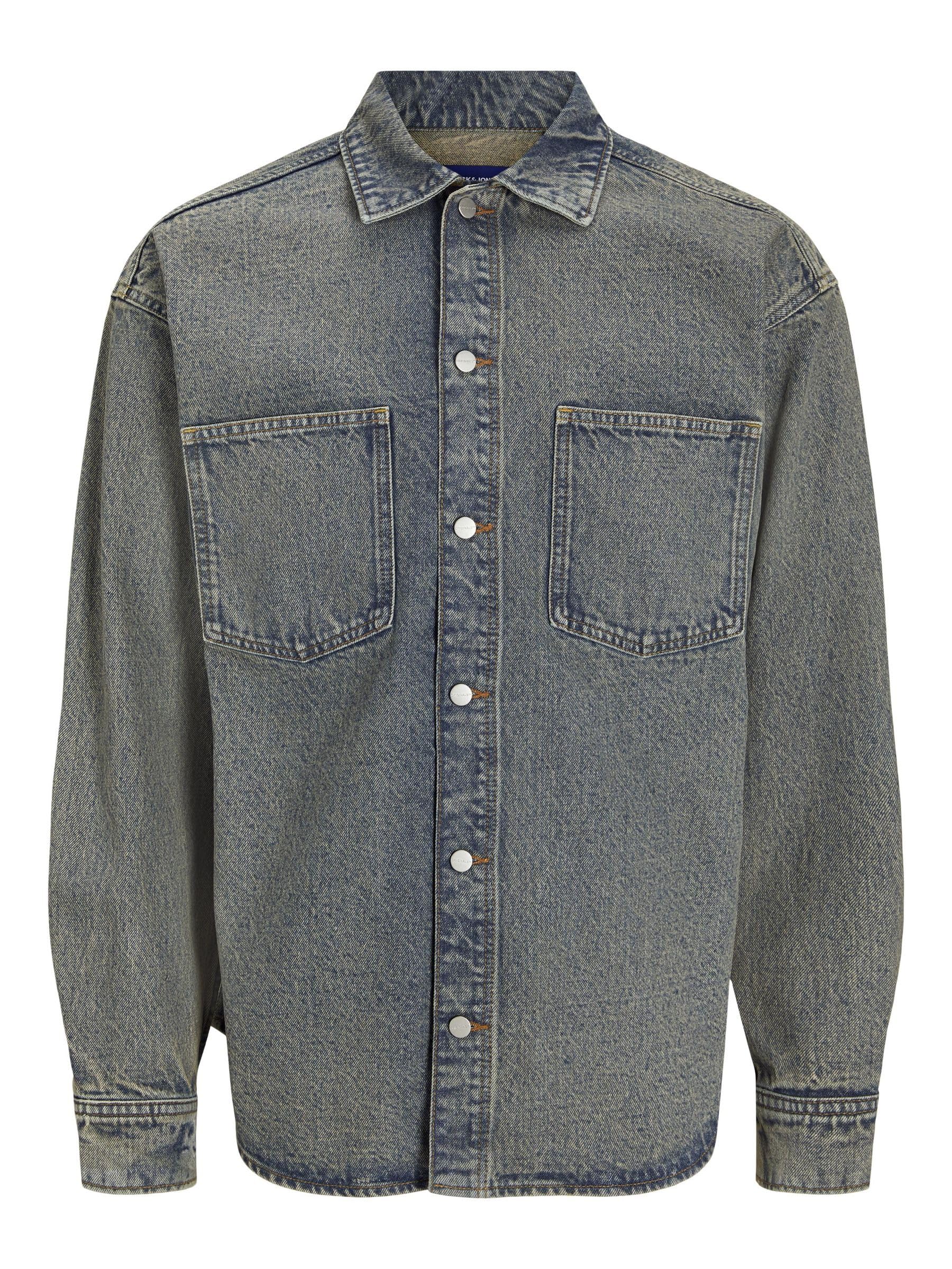 JACK & JONES Jorhenry Denim Overshirt LS Sn, Faded Denim, L