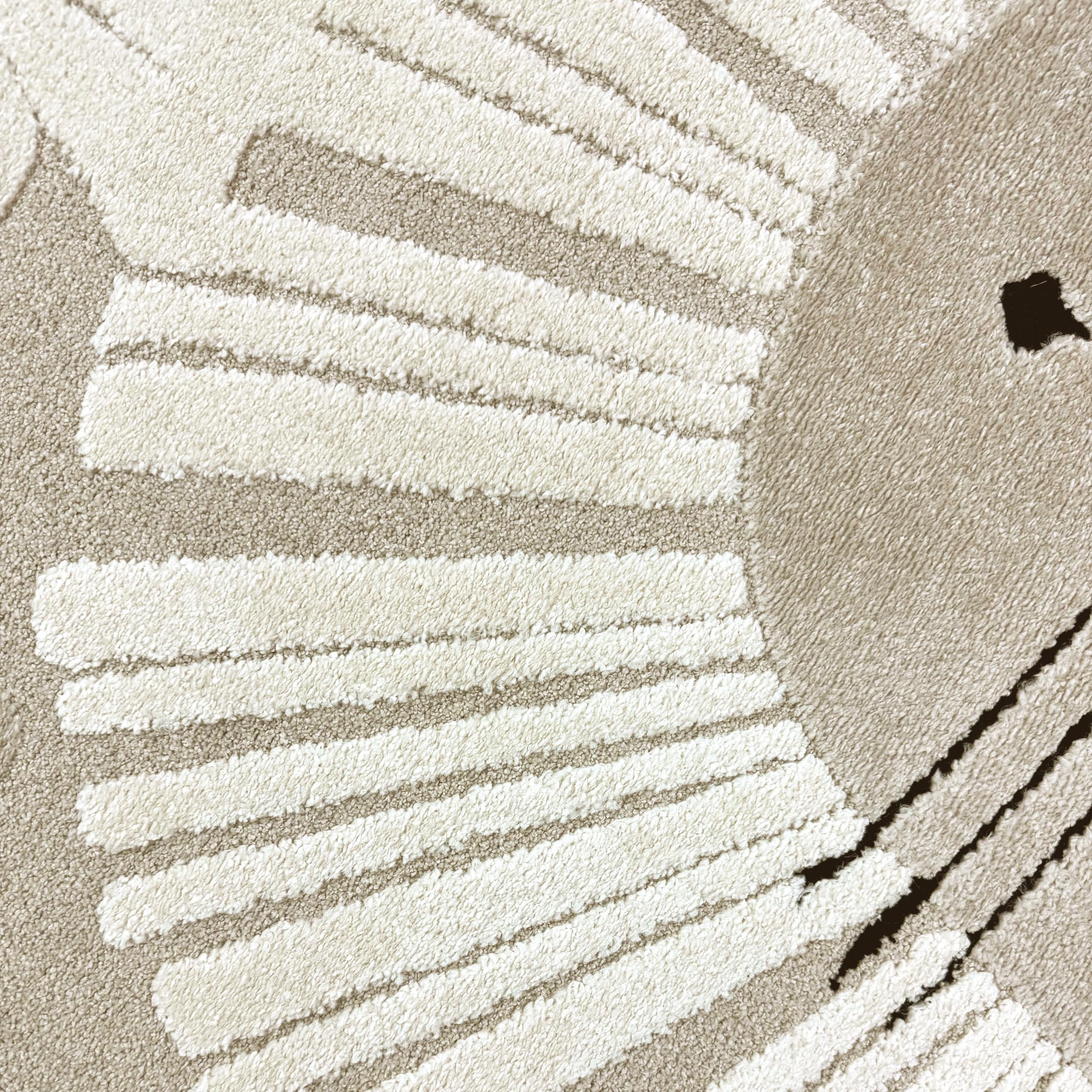 CARPETIA Teppich Kinderzimmerteppich hell niedlicher Löwe beige Creme, 120 cm RUND