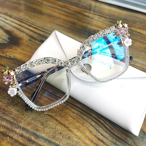 Miniatura 3 de Gafas de lectura fotocrómicas bifocales de transición para mujer con diamantes de imitación ojo de gato