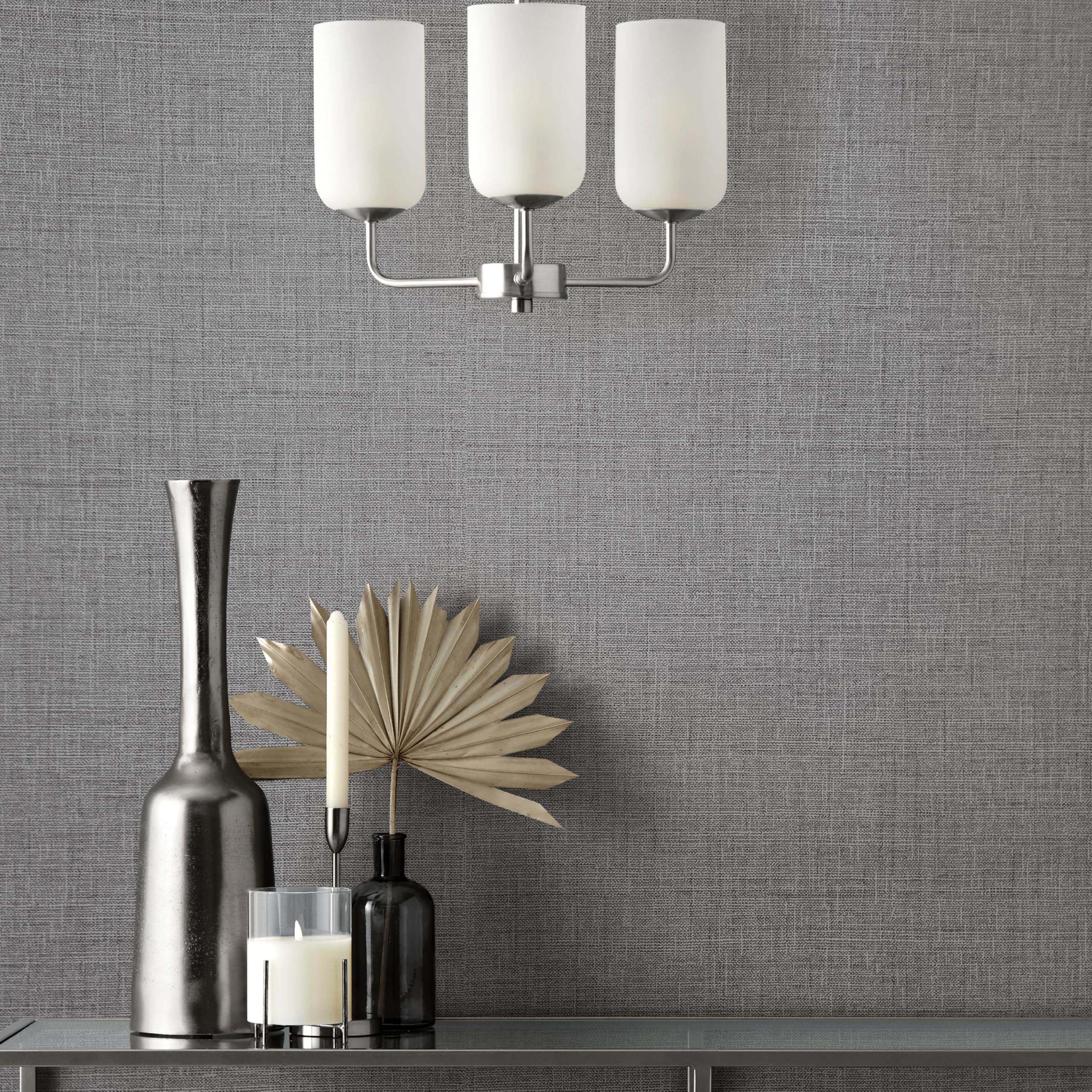 Fine Decor FD43751 Larson Texture Luxury Textured Vinyl Wallpaper, Charcoal, 52 x 1000 cm - Image 2