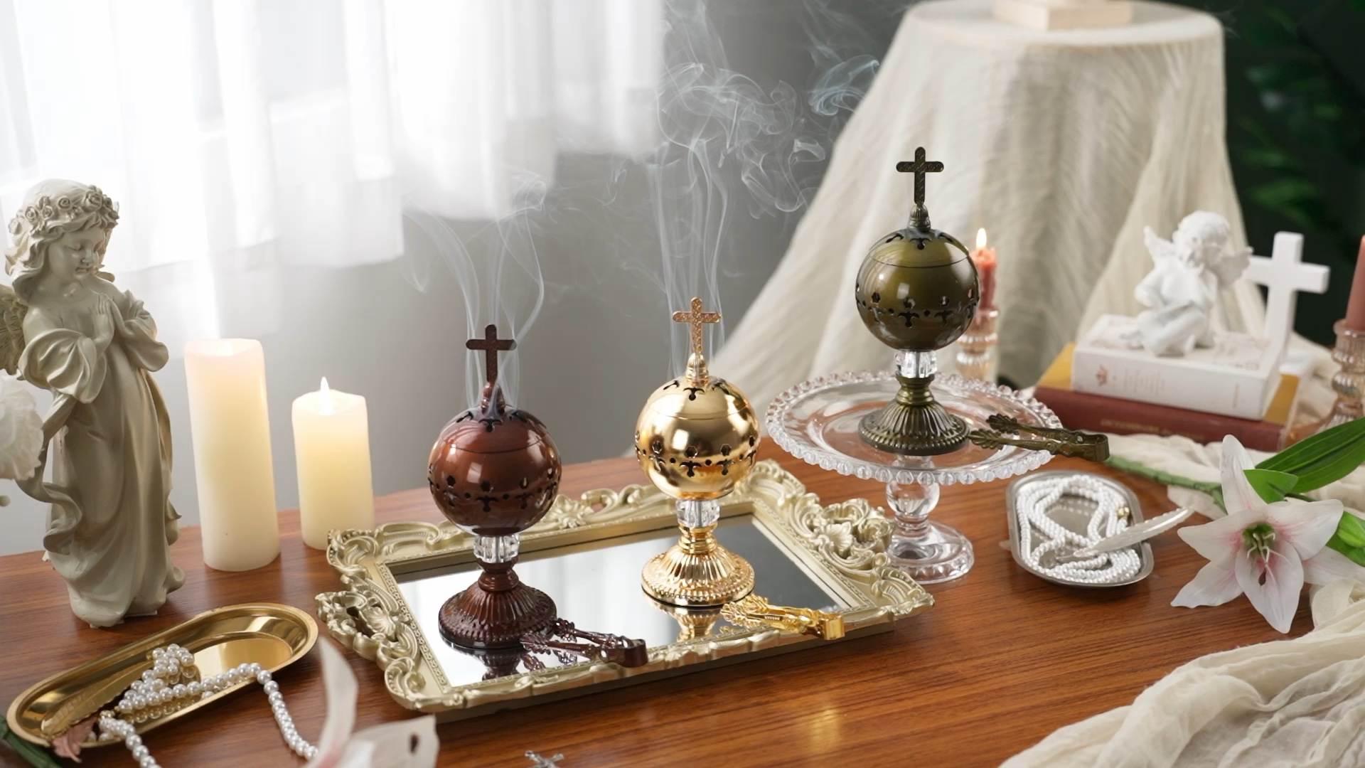 Amazon.com: Zonon 1 Set Incense Burner with Tong, Frankincense