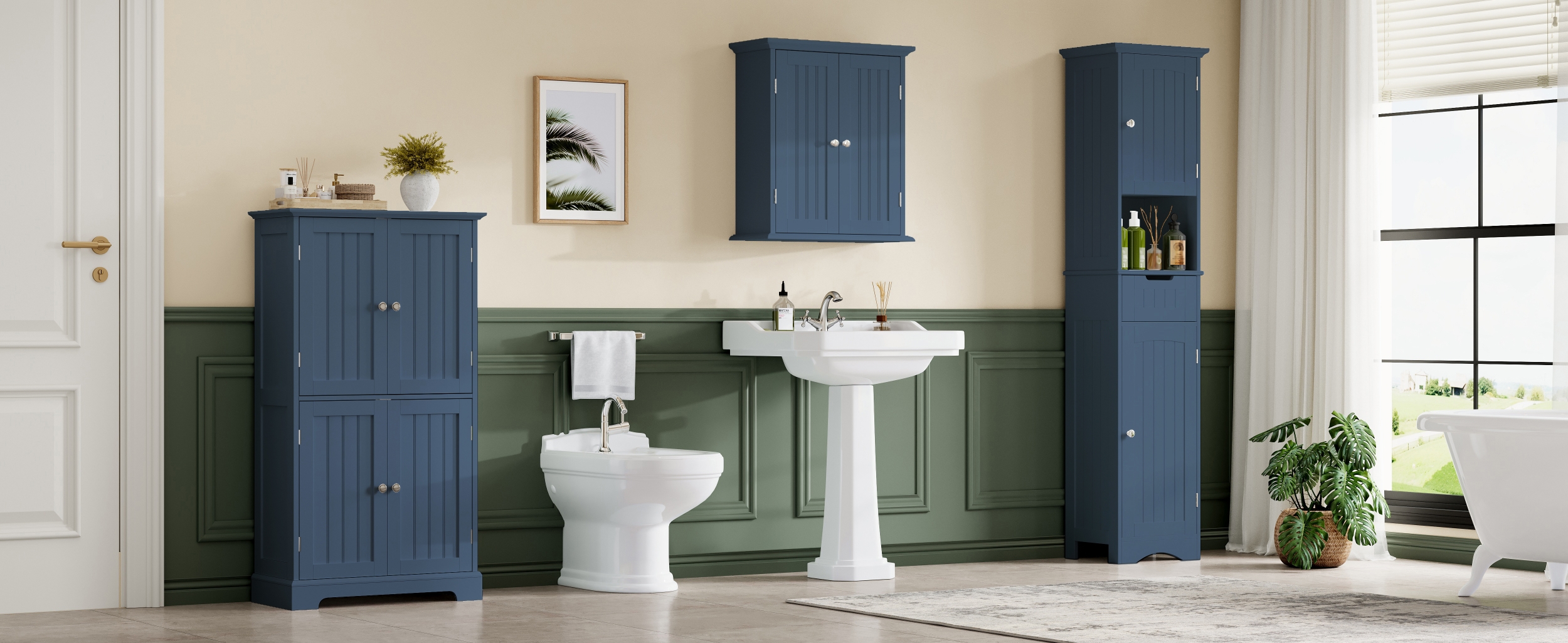 Amazon.com: ChooChoo Bathroom Floor Cabinet, Modern Bathroom