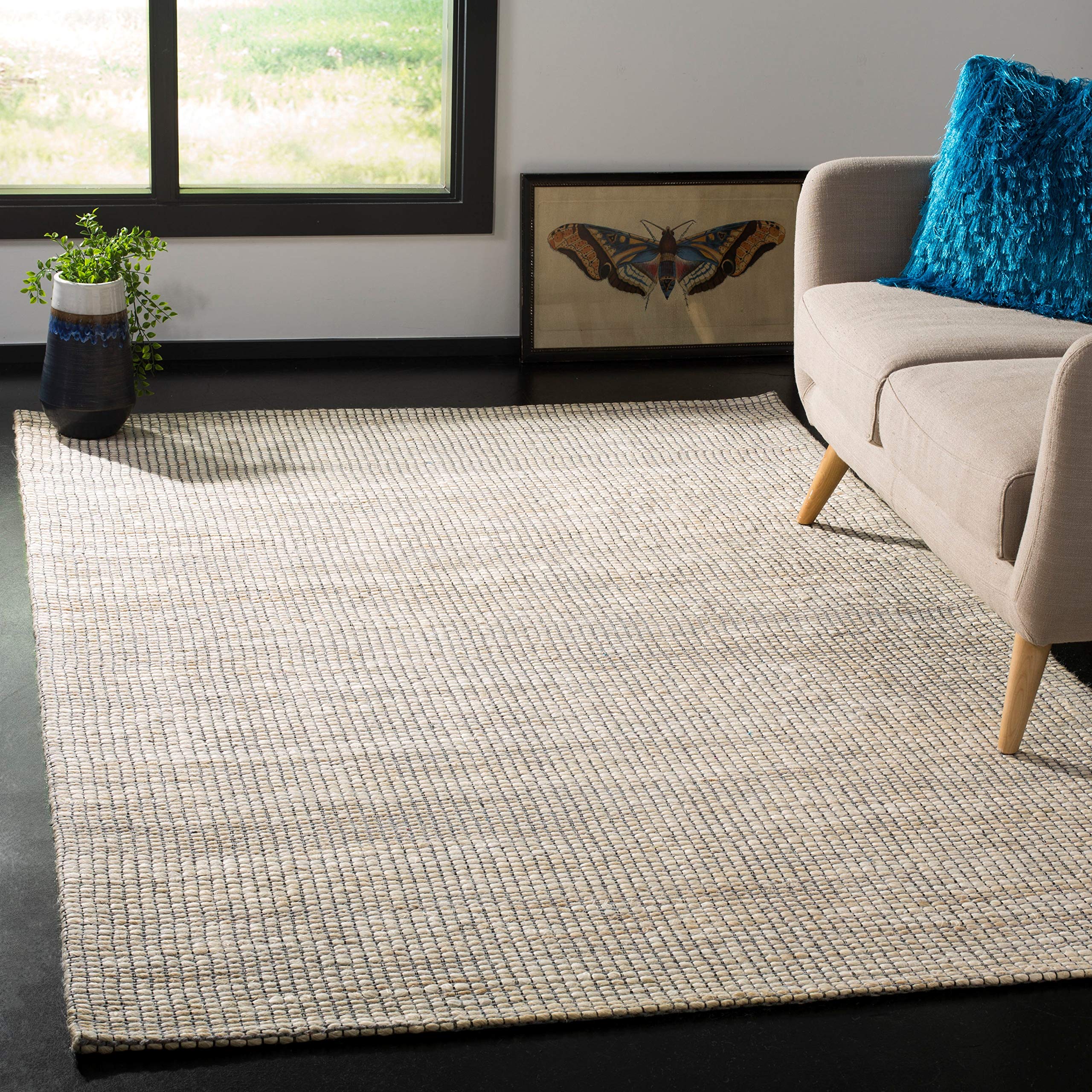 SAFAVIEH Marbella Collection Area Rug - 9' Square, Beige