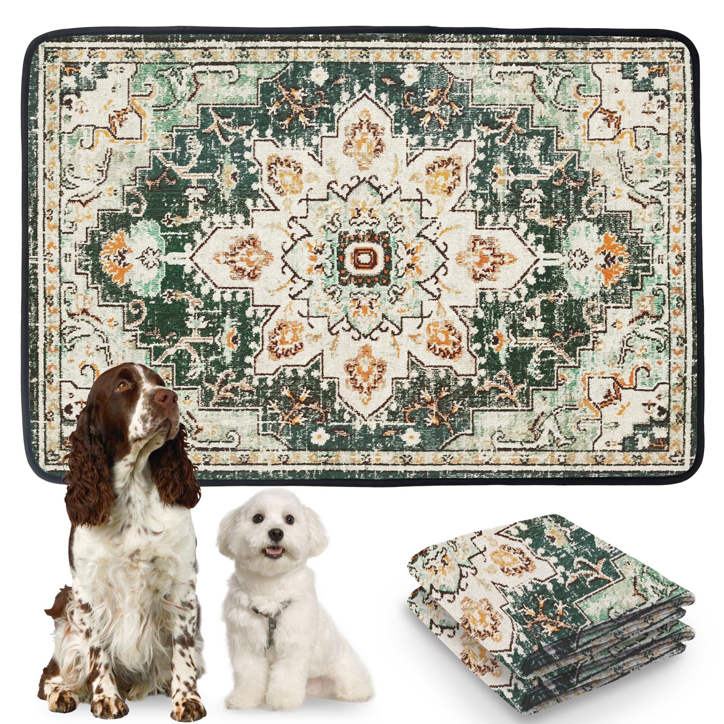 PatiencET Washable Pee Pads for Dogs Cat Litter Mat 72'' x 72" Super Absorbent Leakproof Reusable Puppy Pads 1 Pcs Puppy Training Pad with Non-Slip