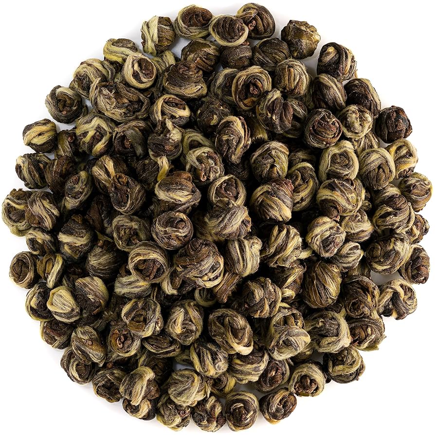 Amazon.com: 龍珠茉莉花茶- 來自中國福建的鳳凰珍珠綠茶- 茉莉