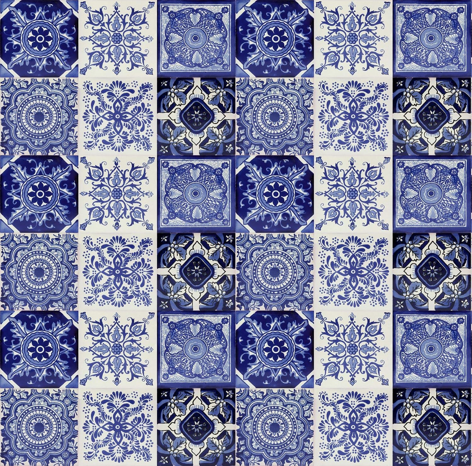 Mexican Ceramic Tiles, Tono by Cerames, 30 Decorative Mexican Mosaic Tiles for Bathroom Kitchen, Shower, Stairs, Living Room