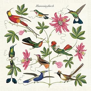 12 Cottage Core Kitchen Ideas for Soft Whimsical Charm 74 Cavallini & Co. Hummingbirds Vintage Style Cloth Napkins, Set of 4 (NPKN...