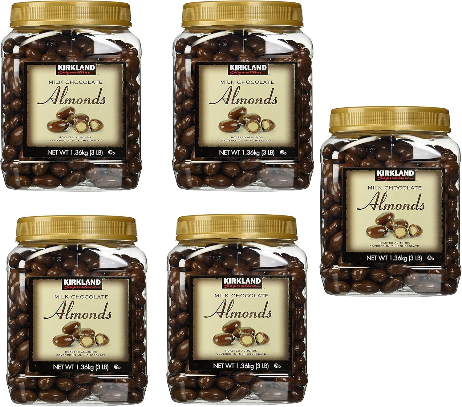 Buy Kirkland Signature Milk Chocolate Roasted Almonds 3 LBS (48 Oz) JAR