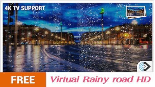 estrada chuvosa virtual gratuita HD - desfrute da bela paisagem na sua TV HDR 4K, TV 8K e dispositiv