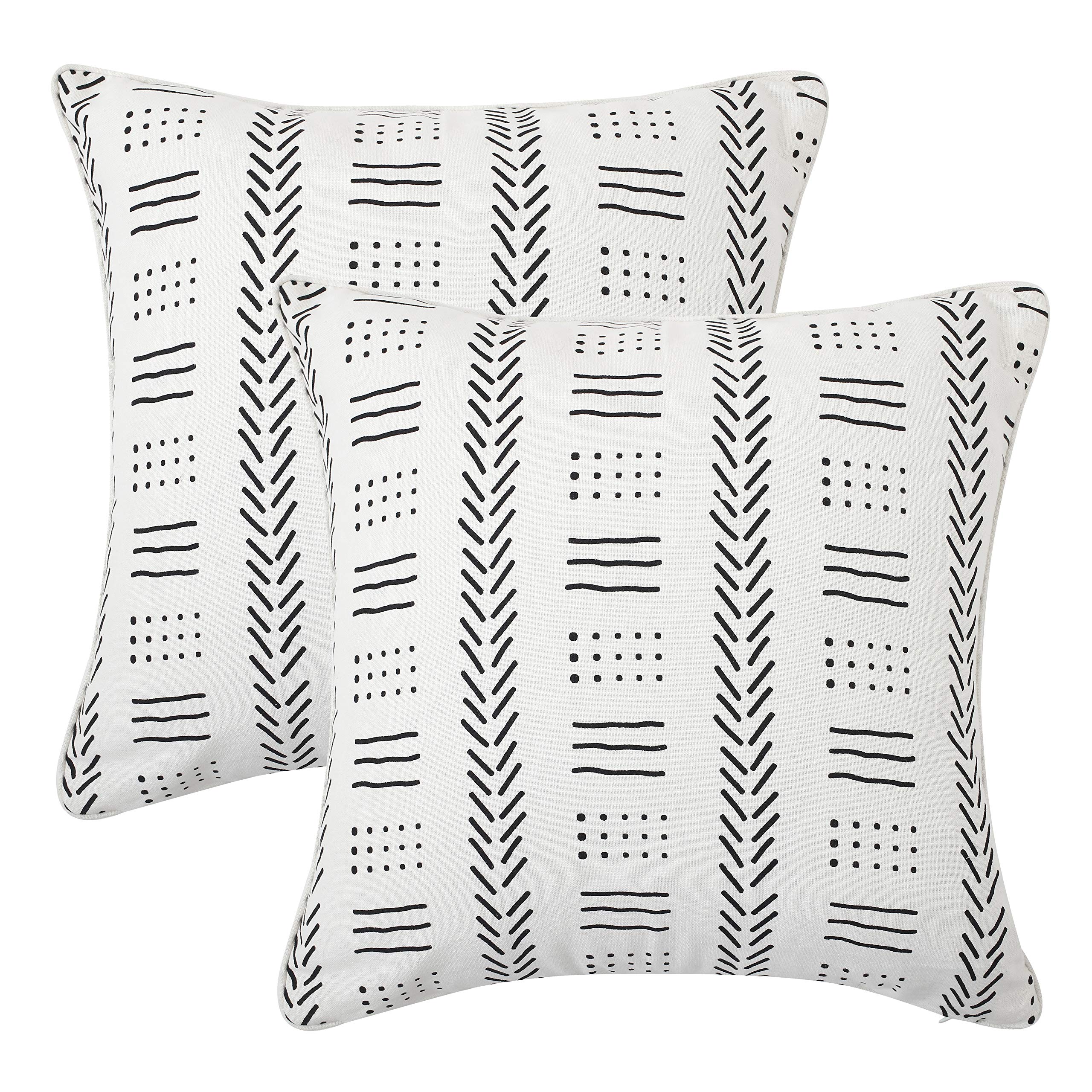 REDEARTH · Printed Throw Pillow Cushion Covers-Woven Decorative Farmhouse Cases Set for Couch, Sofa, Bed, Chair, Dining, Patio, Outdoor, car; 100%