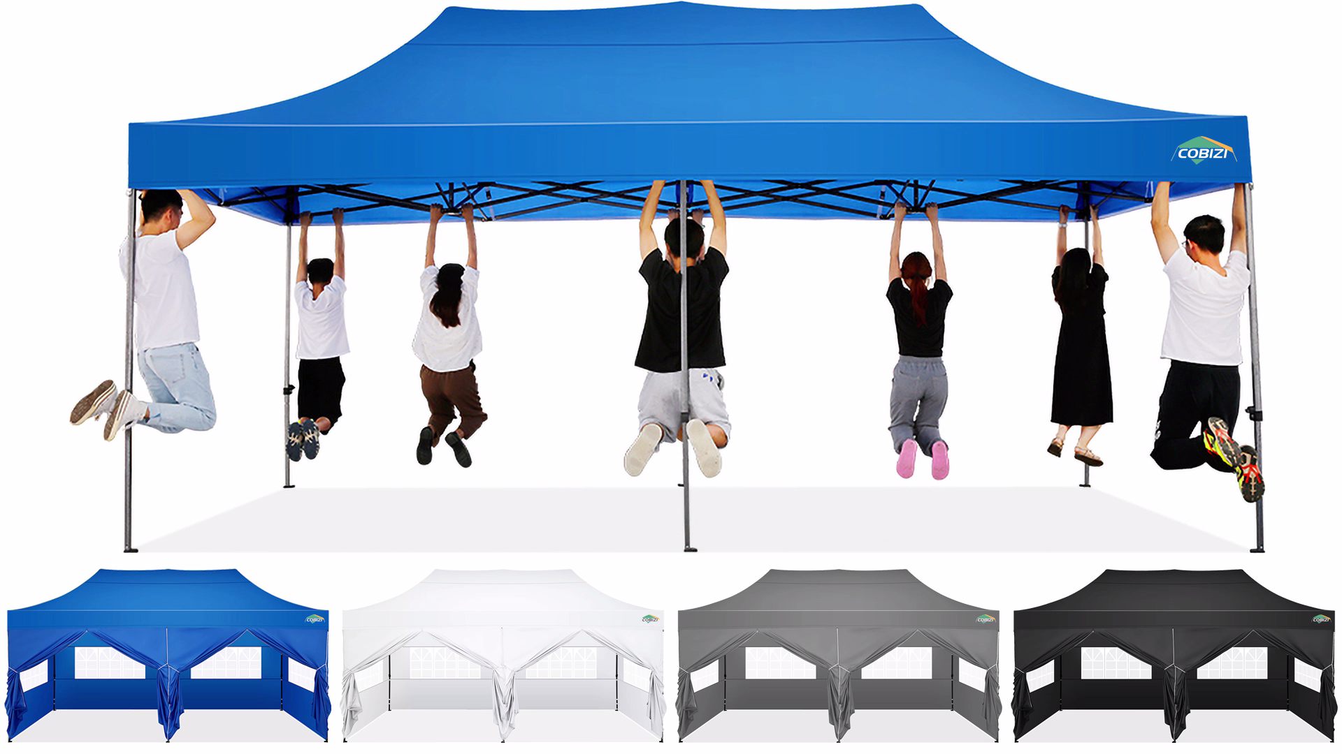 Amazon.com : COBIZI 10x20 Pop Up Canopy with 6 Sidewall,Heavy Duty