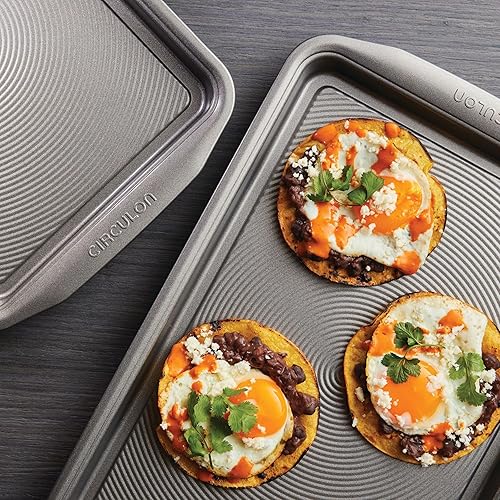 Miniatura 6 de Circulon Radiance - Juego de sartenes antiadherentes anodizadas duras (8.5 pulgadas, 10 pulgadas, 12.25 pulgadas) antiadherentes (9 x 13 pulgadas,