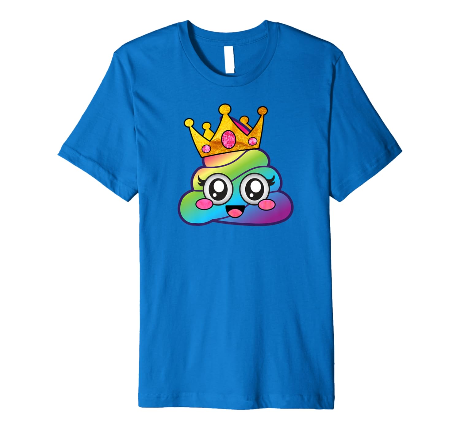 Amazon Com Rainbow Poop Gold Crown Princess Poo Premium Emoji Shirt Clothing