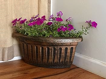 イタリア製、プランター３点セット ガーデンプランター 長方形 60cm幅 グレー ブラック ホワイト 幅