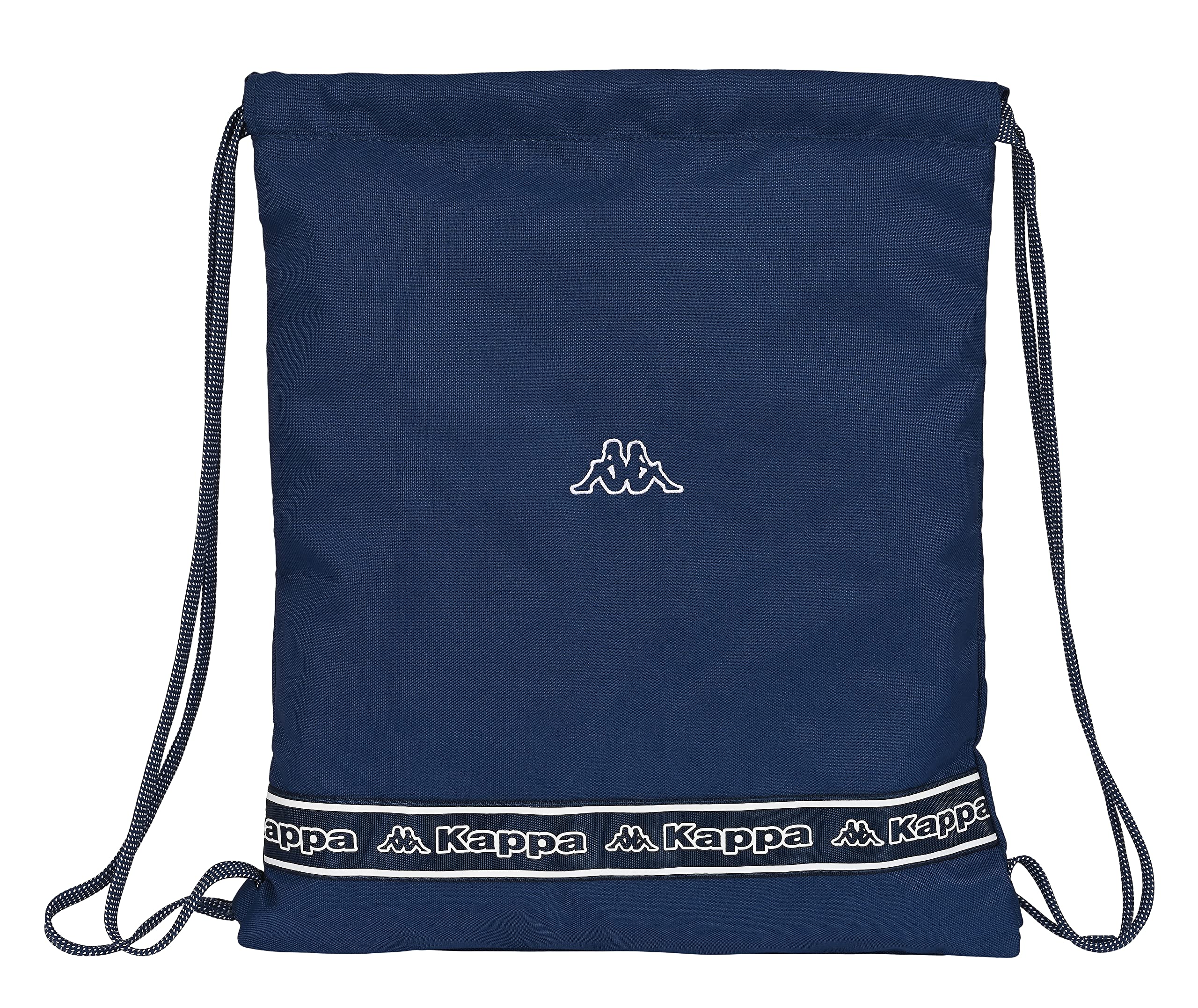 SAFTA Kappa - Large Flat Sack Backpack, Ideal for Children of Different Ages, Comfortable and Versatile, Quality and Strength, 35 x 40 cm, Navy Blue, Navy, Estándar, Casual