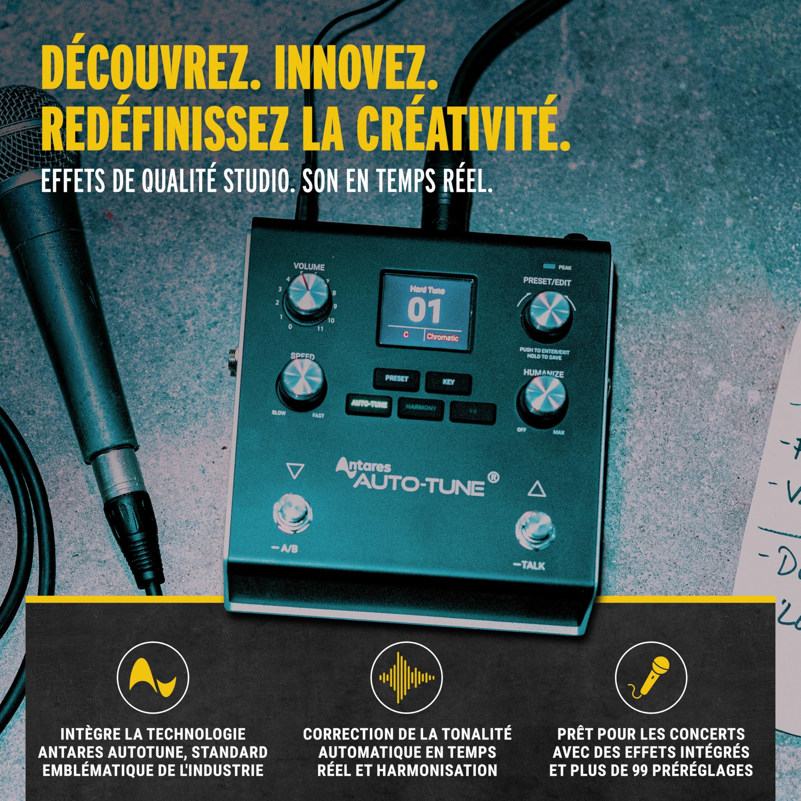 HeadRush VX5 - Pédale d'effets Vocaux avec Antares AutoTune, Correction de Tonalité en Temps Réel, Harmonie vocale, Entrées Guitare et Micro, Interface Audio