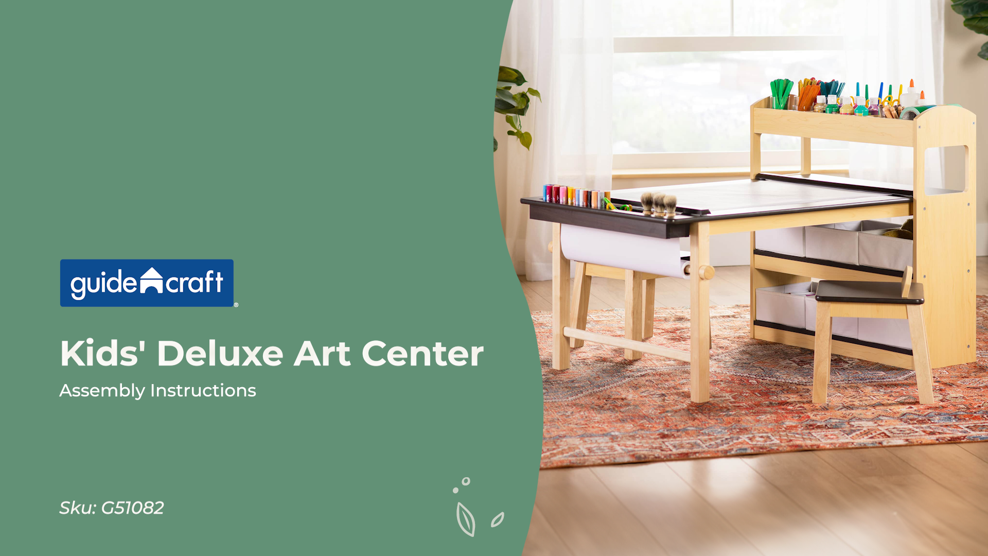 Amazon.com: Guidecraft Deluxe Art Center: Kids' Montessori Art