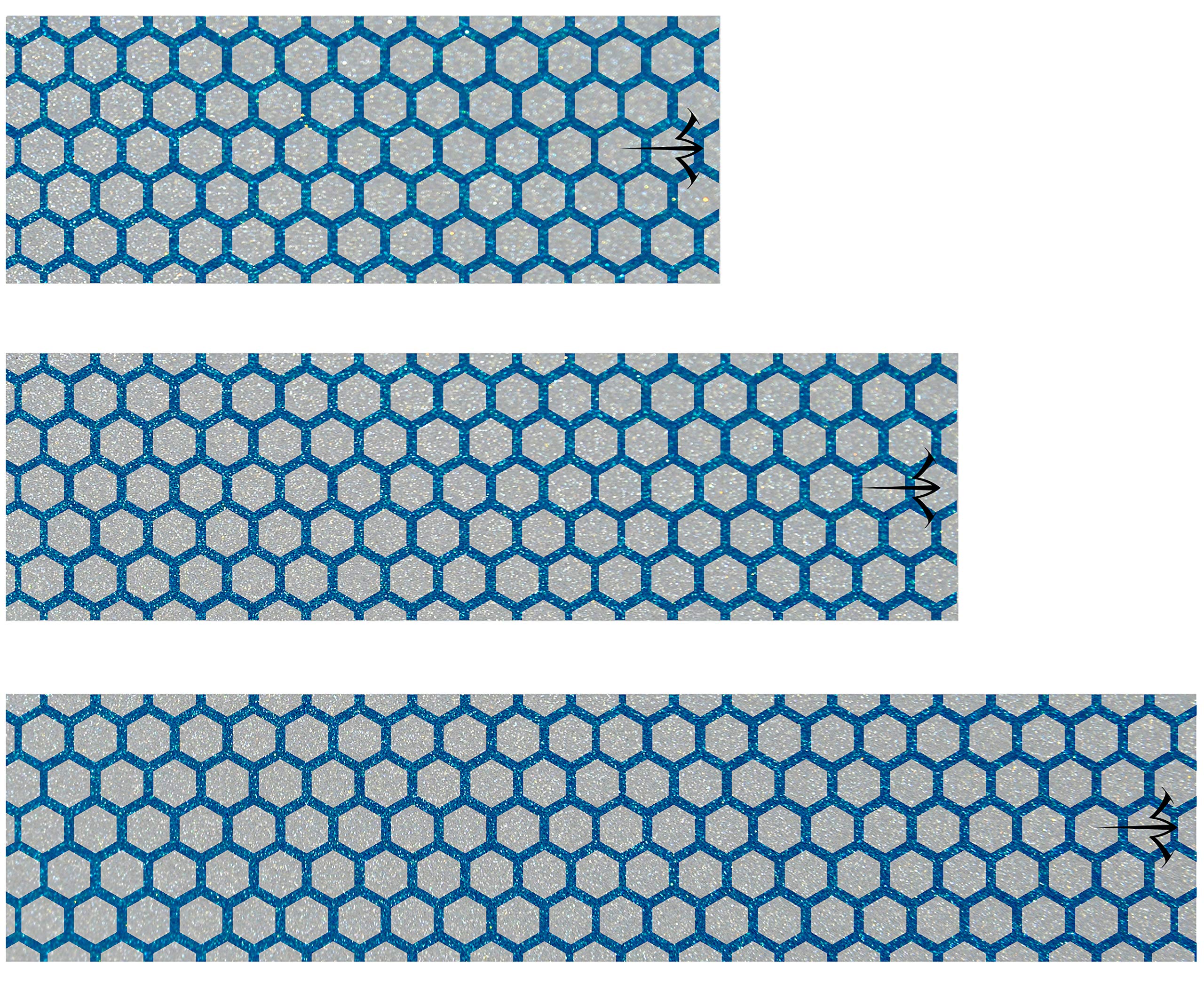 White Water Archery Blue Reflective Open Honeycomb Arrow Wraps 15 Pc Pack 10 Colors Choose Length Width (5, 1)