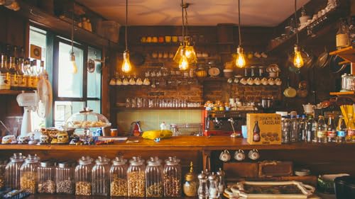 Cozy Coffee Shop with Smooth Piano Jazz Music Screensaver - NO ADS