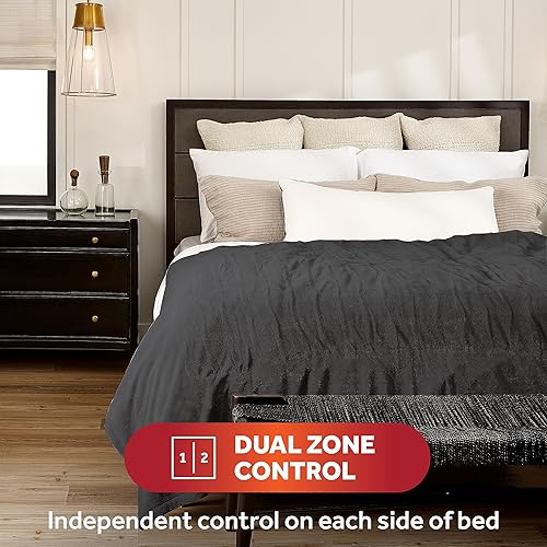 Miniatura 5 de Sunbeam Royal Luxe - Manta eléctrica térmica de microfelpa, tamaño Queen, 90 x 84 pulgadas, 12 ajustes de calor, apagado automático seleccionable de