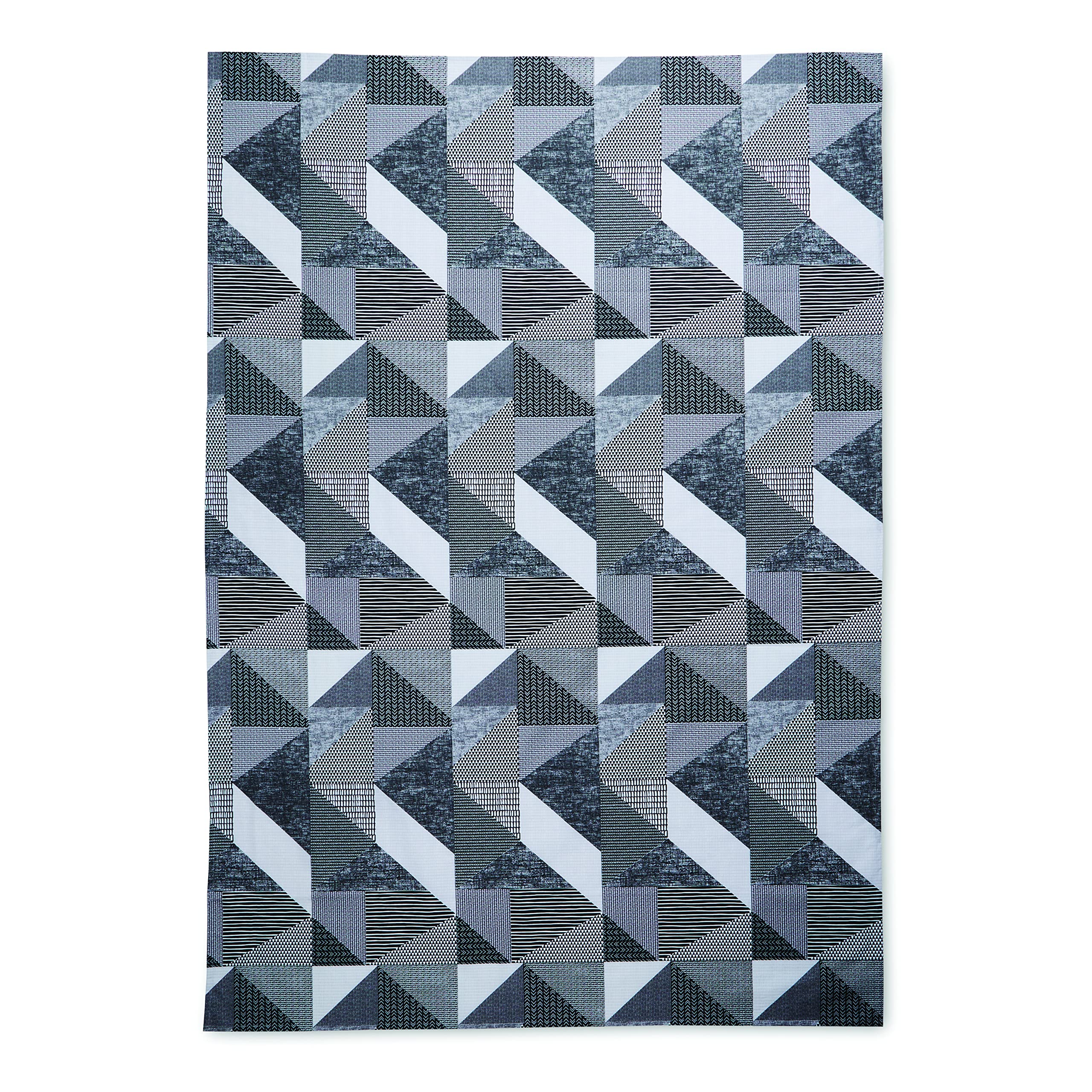 Catherine Lansfield Larsson Geo 137x178cm Wipe Clean Cotton Table Cloth Grey, 137x229cm, KT/44750/W/T13217/GY - Image 3