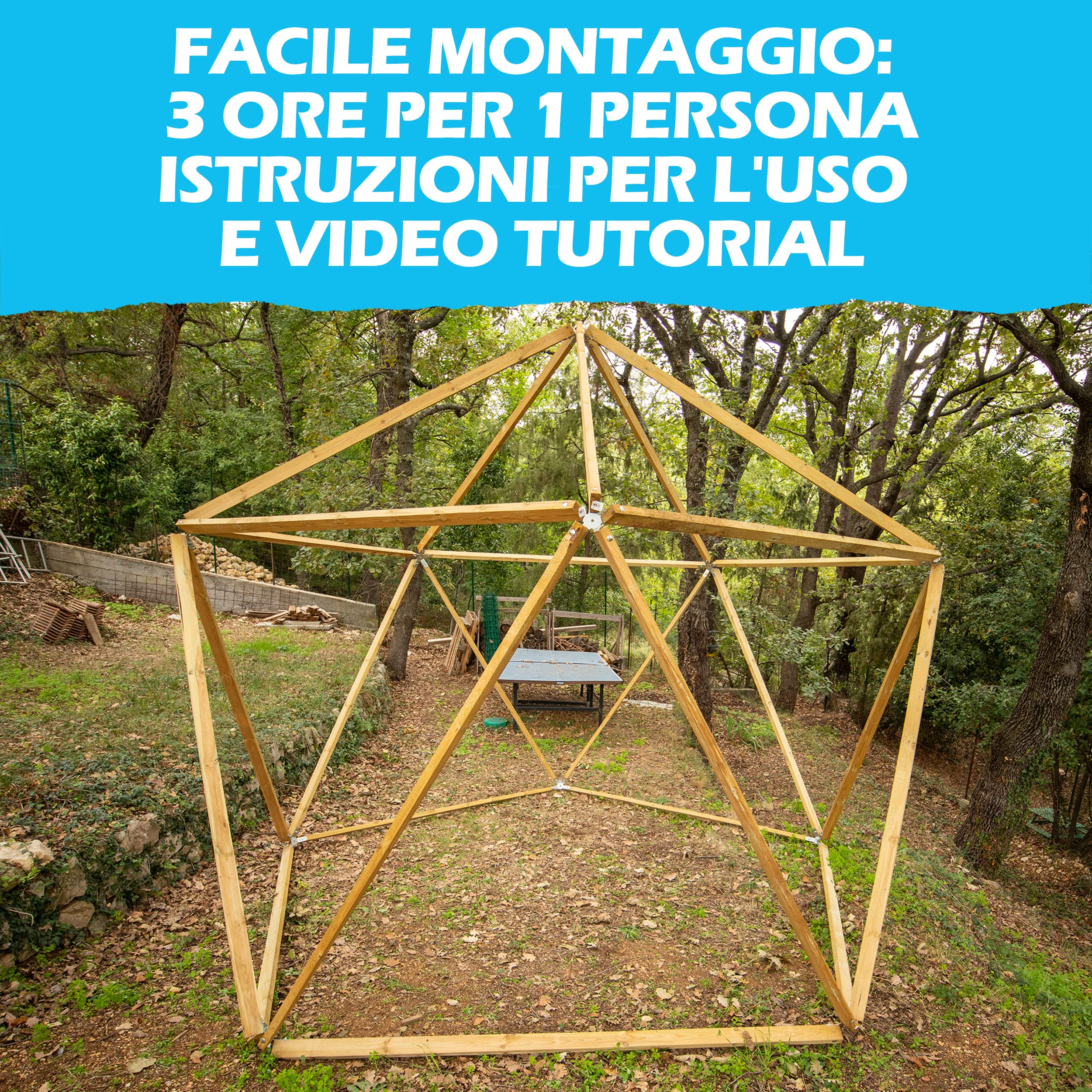 DOMESTAR Dome geodetica: Kit 11 connettori metallo acciaio zincato serra, amache, officina, capanna giardino, capanna galline, zanzariera esterna