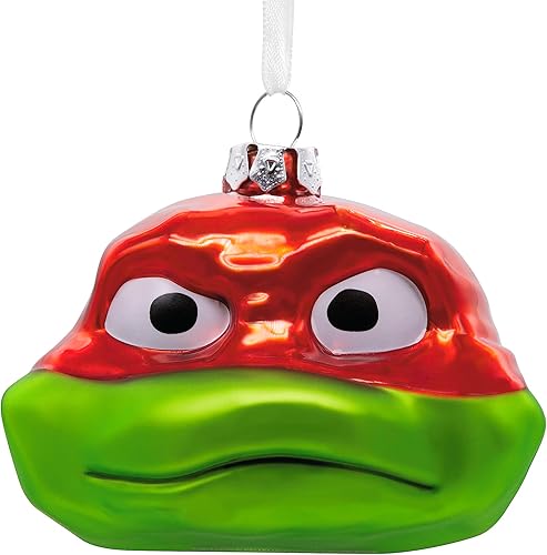 Hallmark Teenage Mutant Ninja Turtles Mutant Mayhem Raphael Adorno de Navidad, Vidrio Soplado