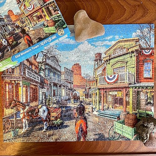 Miniatura 2 de Springbok Rompecabezas de 500 piezas Old Western Town - Fabricado en Estados Unidos