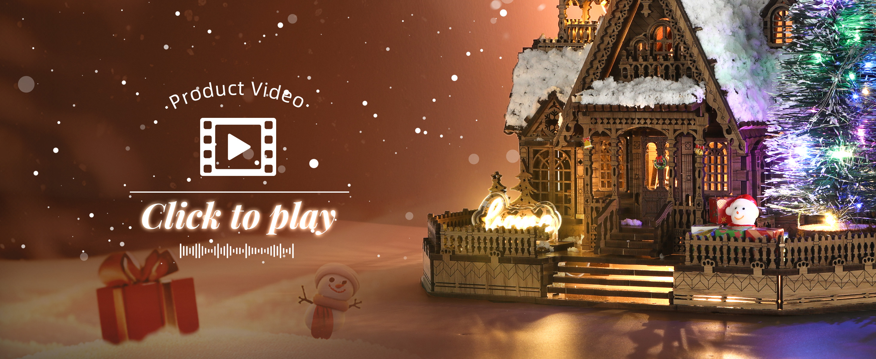 FUNPOLA Puzzle 3D Bois LED – Chalet De Noël Avec Neige Et Étoiles – Maquette à Construire 384 Pièces