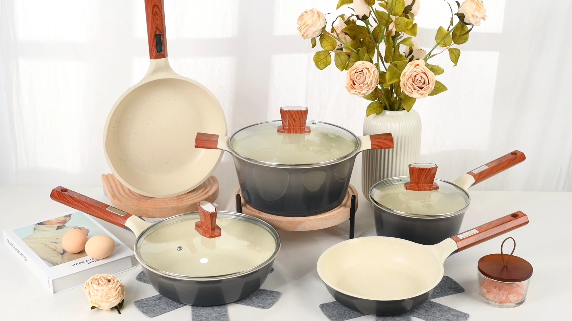 Set Pentole Induzione JEETEE 15 Pezzi - Antiaderente, Sicuro E Super Versatile - Foto 7