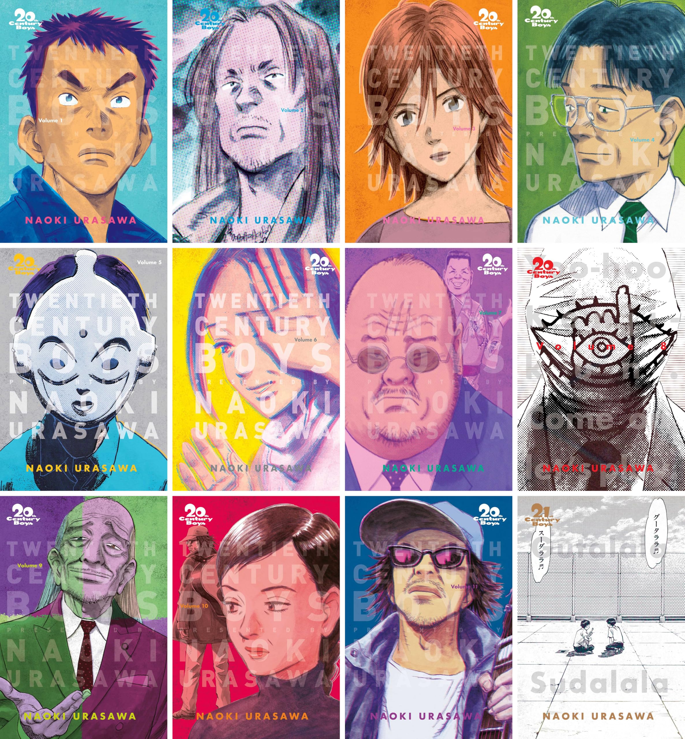 20th Century Boys: The Perfect Edition (Volume 1-12) Complete Series Manga Set, by Naoki Urasawa (12 Books)