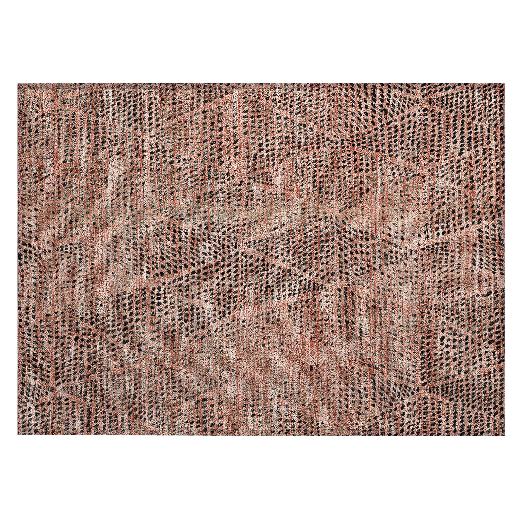 Addison Rugs Chantille ACN591 Salmon 1'8" x 2'6" Indoor Outdoor Area Rug, Easy Clean, Machine Washable, Non Shedding, Bedroom, Living Room, Dining