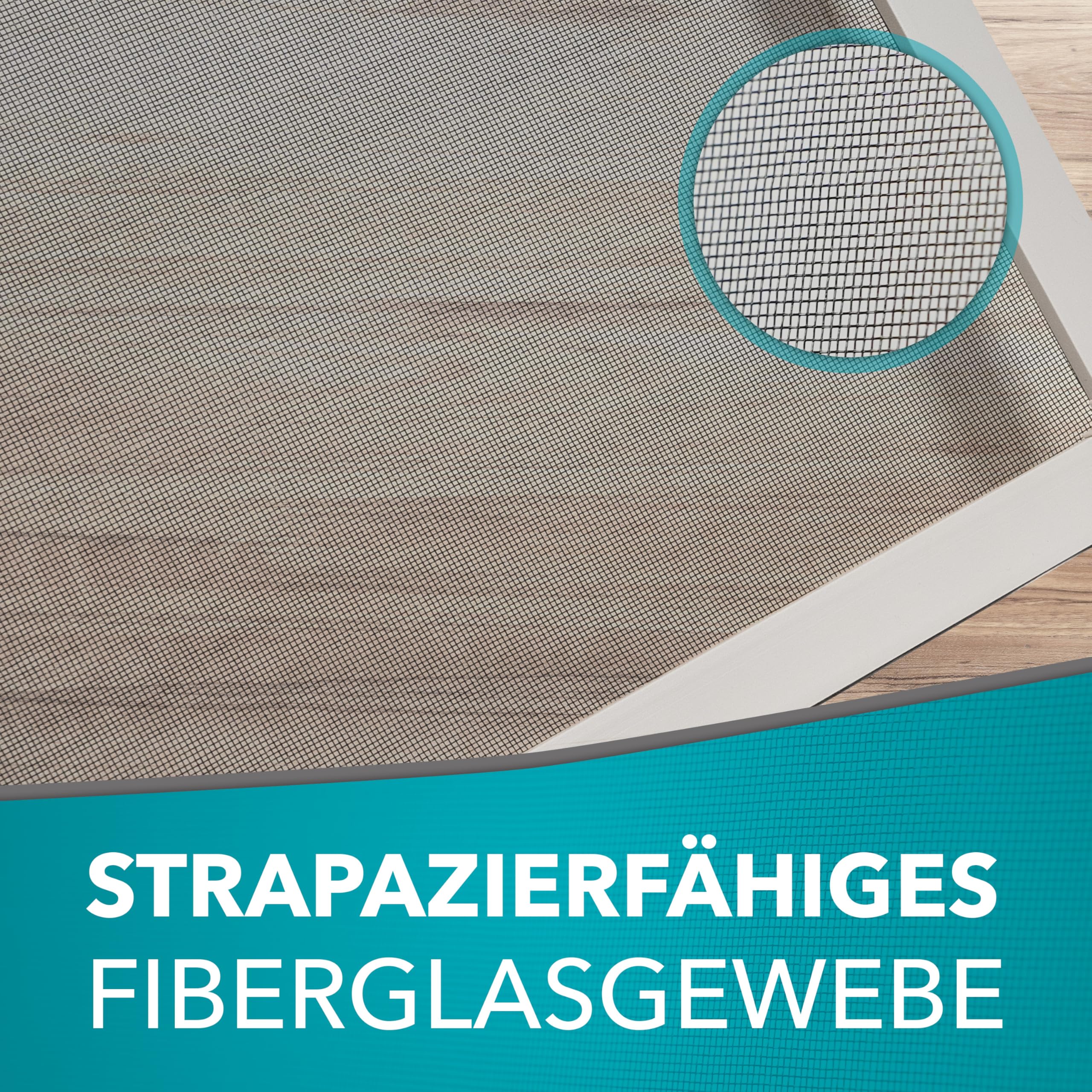 APANA Fliegengitter Fenster 130x240 cm weiß - Alurahmen & robustes Fiberglasgewebe – Insektenschutz ohne Bohren mit Bürstendichtung – montagefertig – Fliegennetz