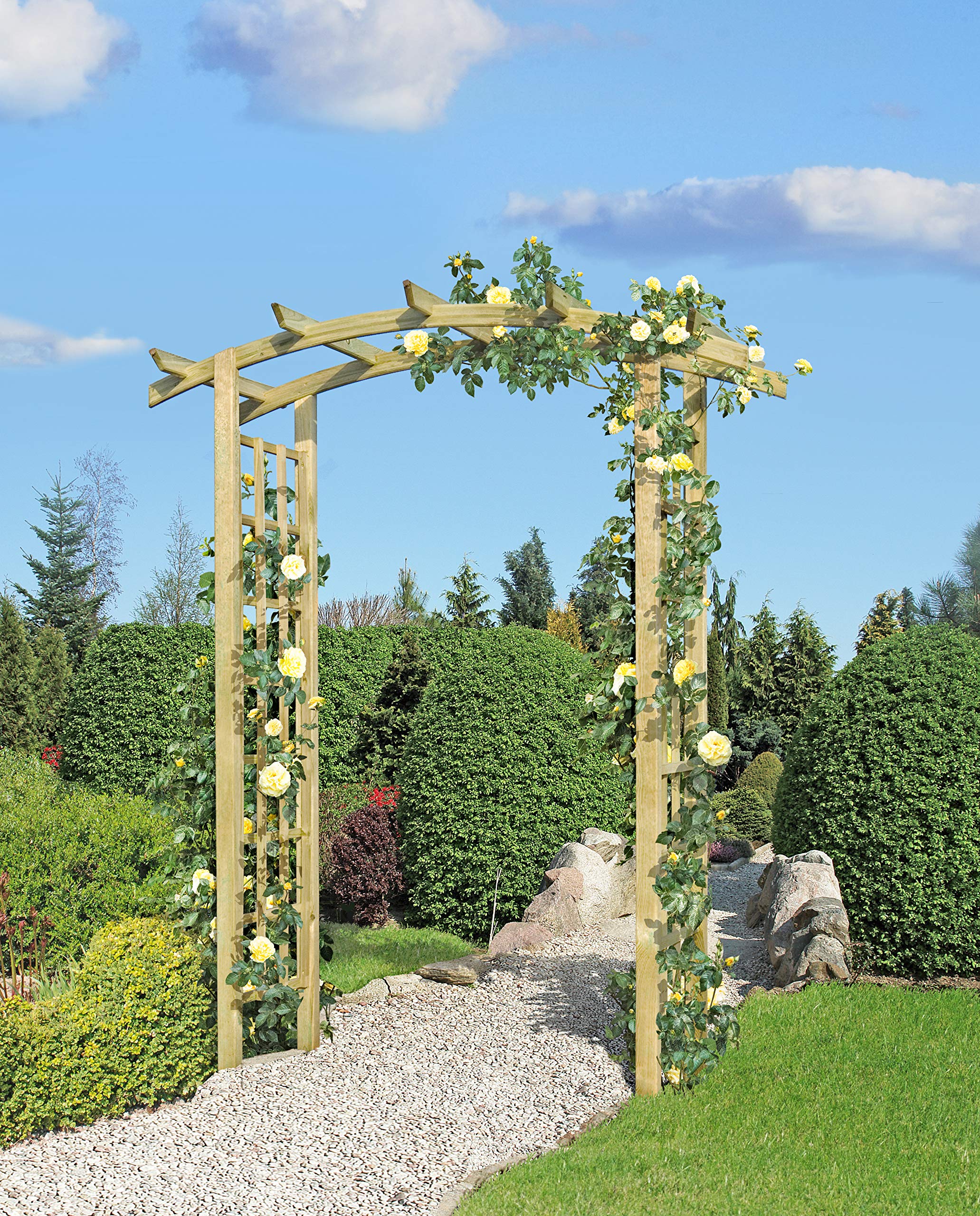 Gartenpirat Pergola mit Rankgitter 160x72x210 cm aus Kiefer imprägniert