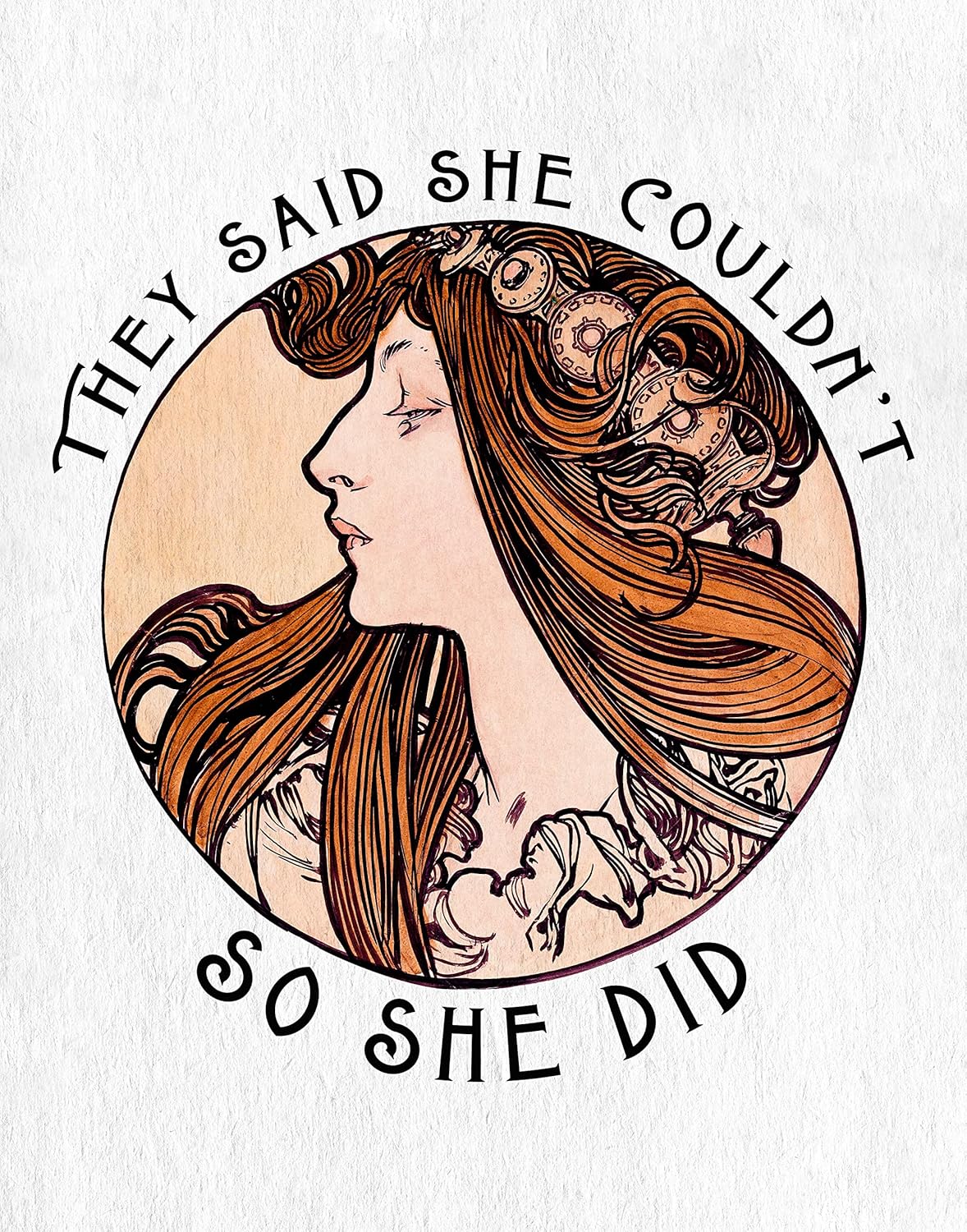 They Said She Couldn't So She Did Vintage Boho Girl Wall