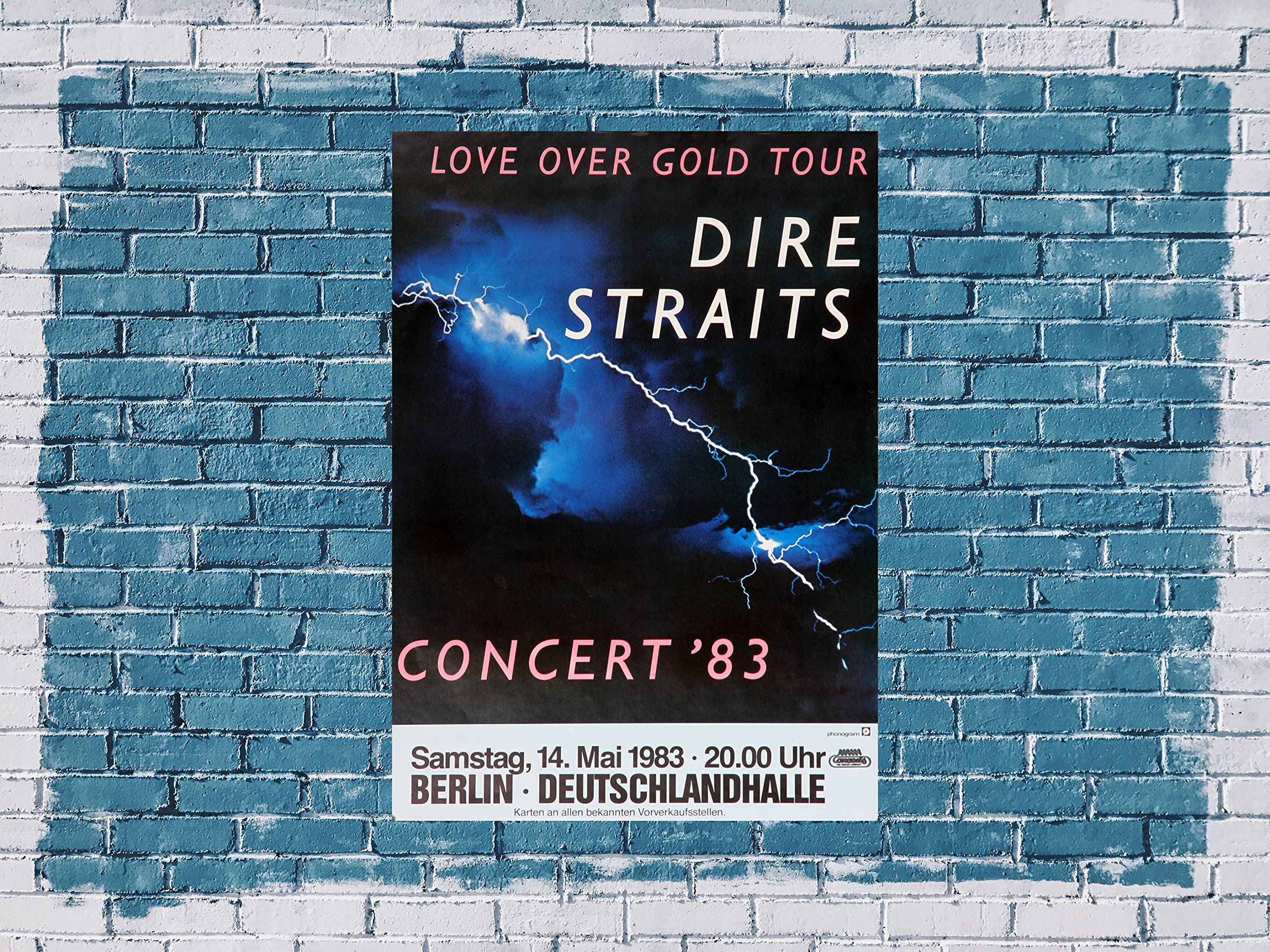 TheConcertPoster Dire Straits, Love Over Gold, Small tear on the right side, Berlin, 1983,