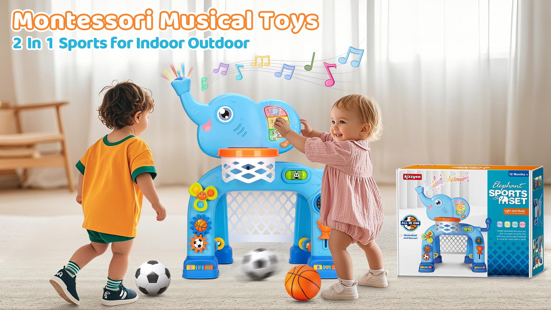 Year Old Girl Gifts Elephant Basketball Soccer Toy For Toddlers