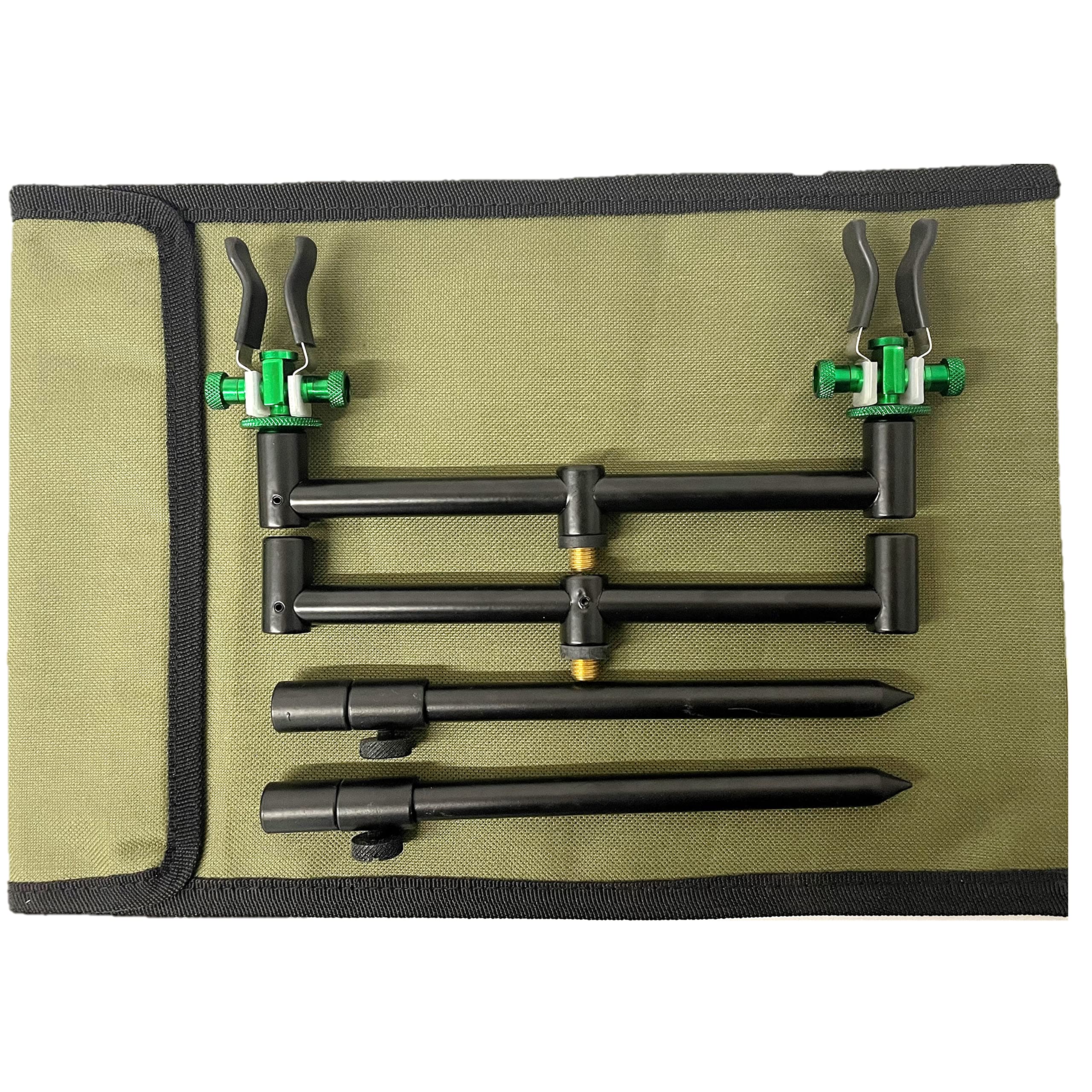 Lidsters 2 ROD BUZZ BAR SET BLACK 2 20-30CM BANK STICKS 2 20 CM BARS CARP FISHING + GRENADJUSTALERESTS