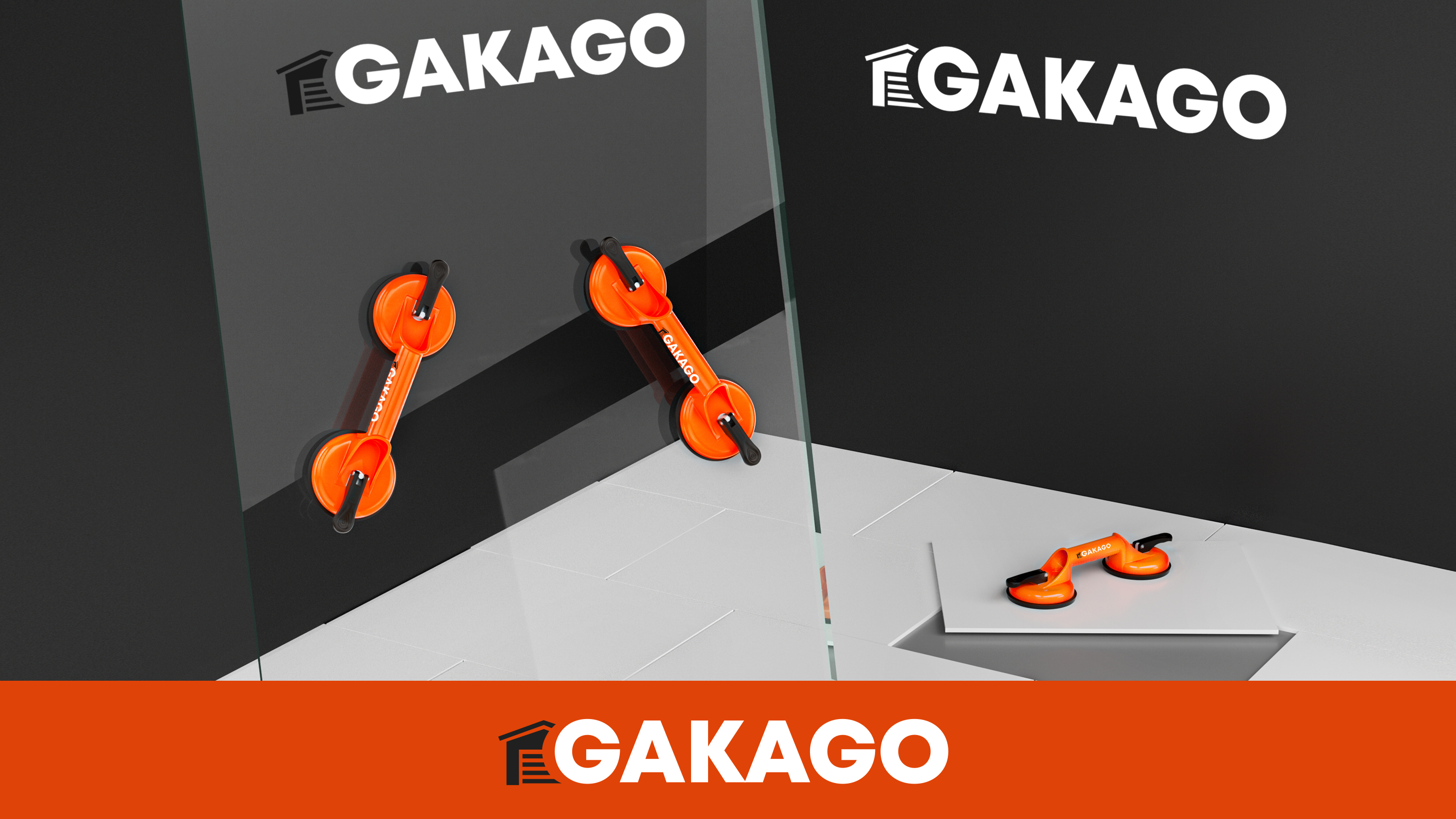 Sollevatore Mobili Gakago Sollevatore A Ventosa 2 Pezzi - Portata 120 Kg, Per Piastrelle, Vetro, Laminato Ventose Per Piastrelle