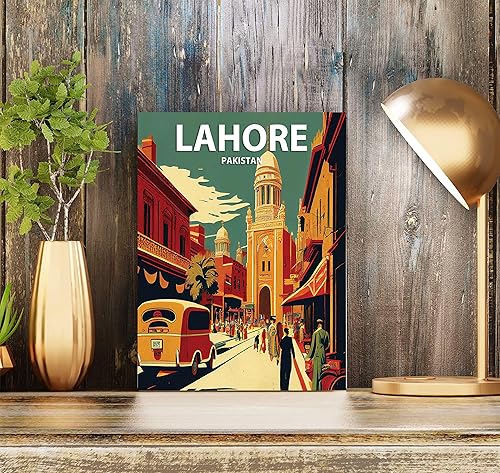 Miniatura 4 de Lahore - Póster impreso artístico, decoración de pintura de pared de Pakistán, arte de Oriente Medio, arte para decoración del hogar, obra de arte