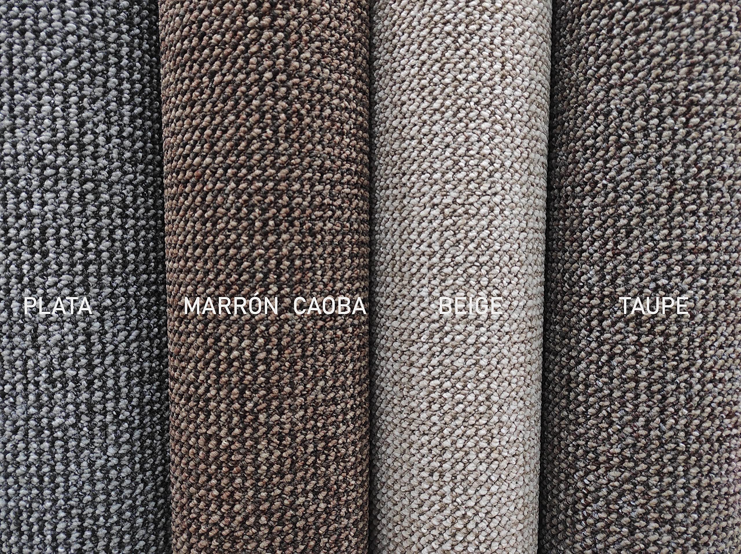 Tadi & Imperio1979 Alfombra Lisa para salón, rústica Efecto Yute Natural sin Pelo también para habitación Dormitorio o Cocina, Color Taupe. 140x200