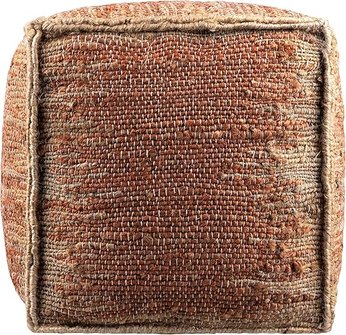 Miniatura 7 de Mark&Day Puf otomano, Paudorf BohemianGlobal Khaki Cube Puf Reposapiés para sala de estar, dormitorio y decoración bohemia del hogar (18 x 18 x 18