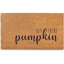 Hey There Pumpkin Door Mat 30x17 Inch, Hello Pumpkin Welcome Mat Coir Fall