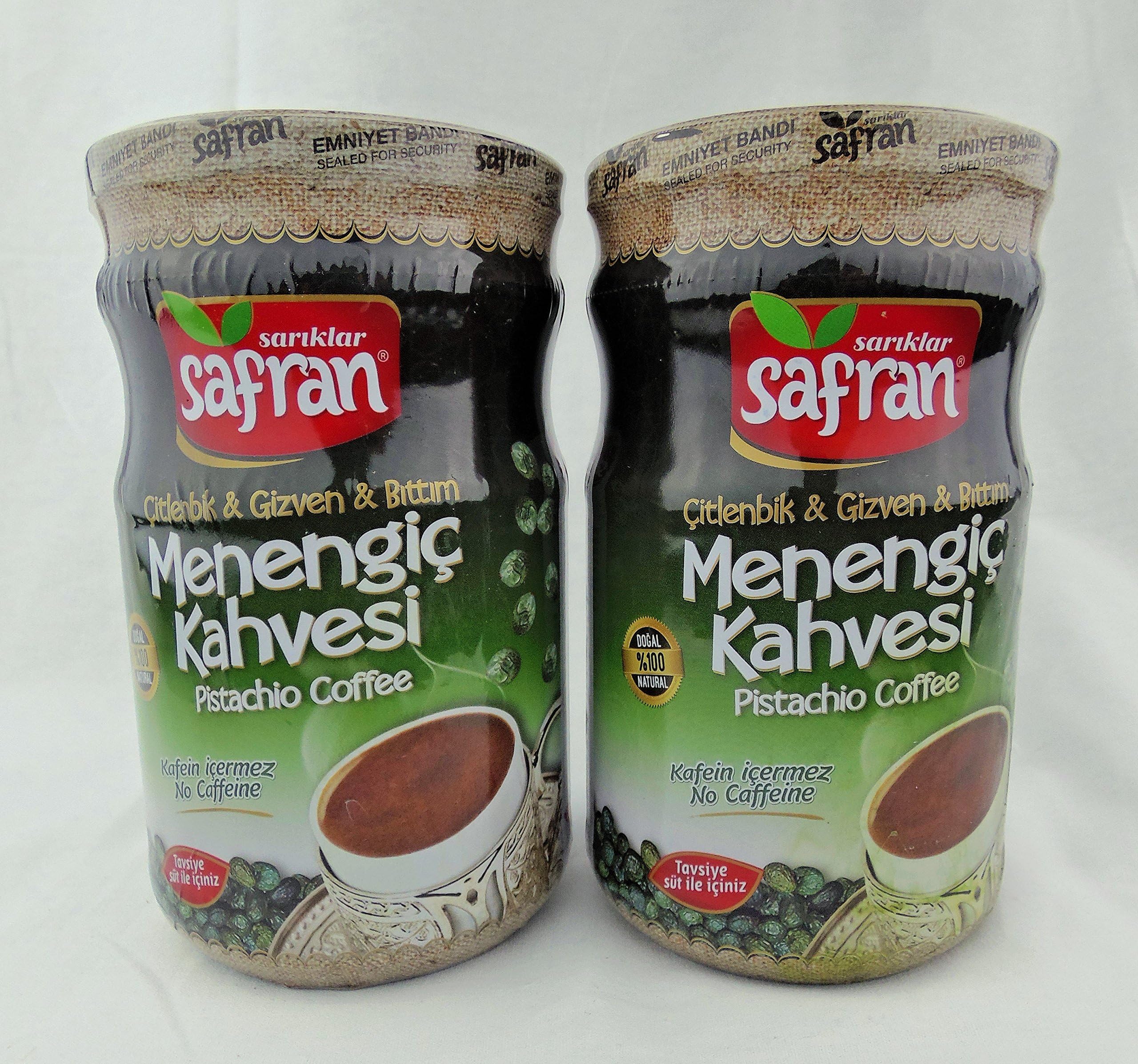 Safran Traditional Coffee Series (Turkish) (Menengic (Pistachio) Coffee 21.16 Oz, Pack of 2)