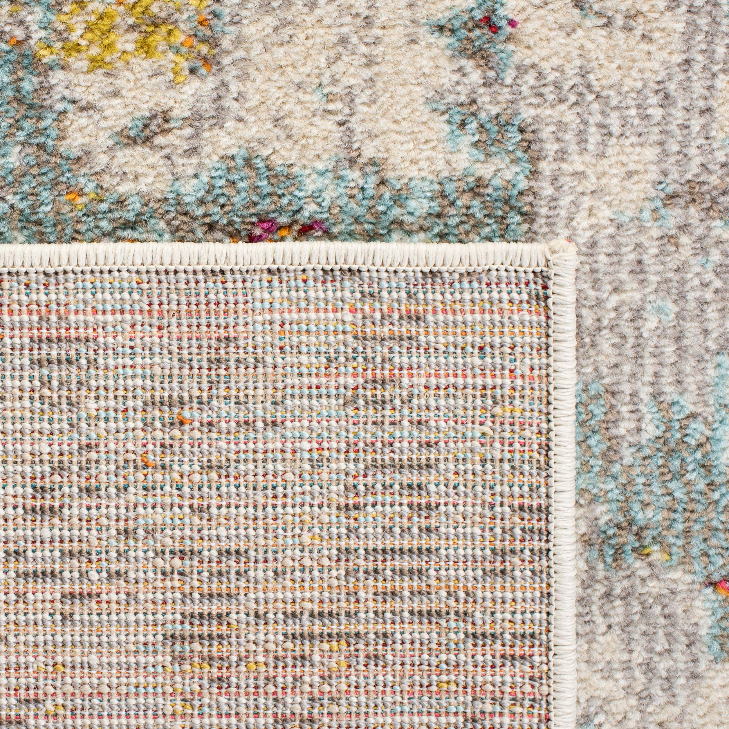 SAFAVIEH Tapis Moderne pour Salon, Salle à Manger, Chambre à Coucher - Madison Collection, Tapis à Poil Court, Gris et Or, 122 X 183 cm