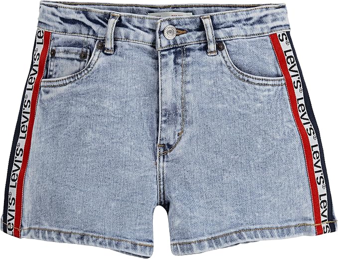 Girls' High Rise Denim Shorty Shorts 