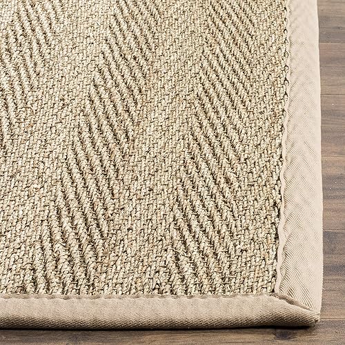 Miniatura 24 de Safavieh Colección de fibra natural NF115P - Alfombra (fibra natural), color gris, Fibras naturales beige, (Natural/Beige),Natural/Negro,Natural