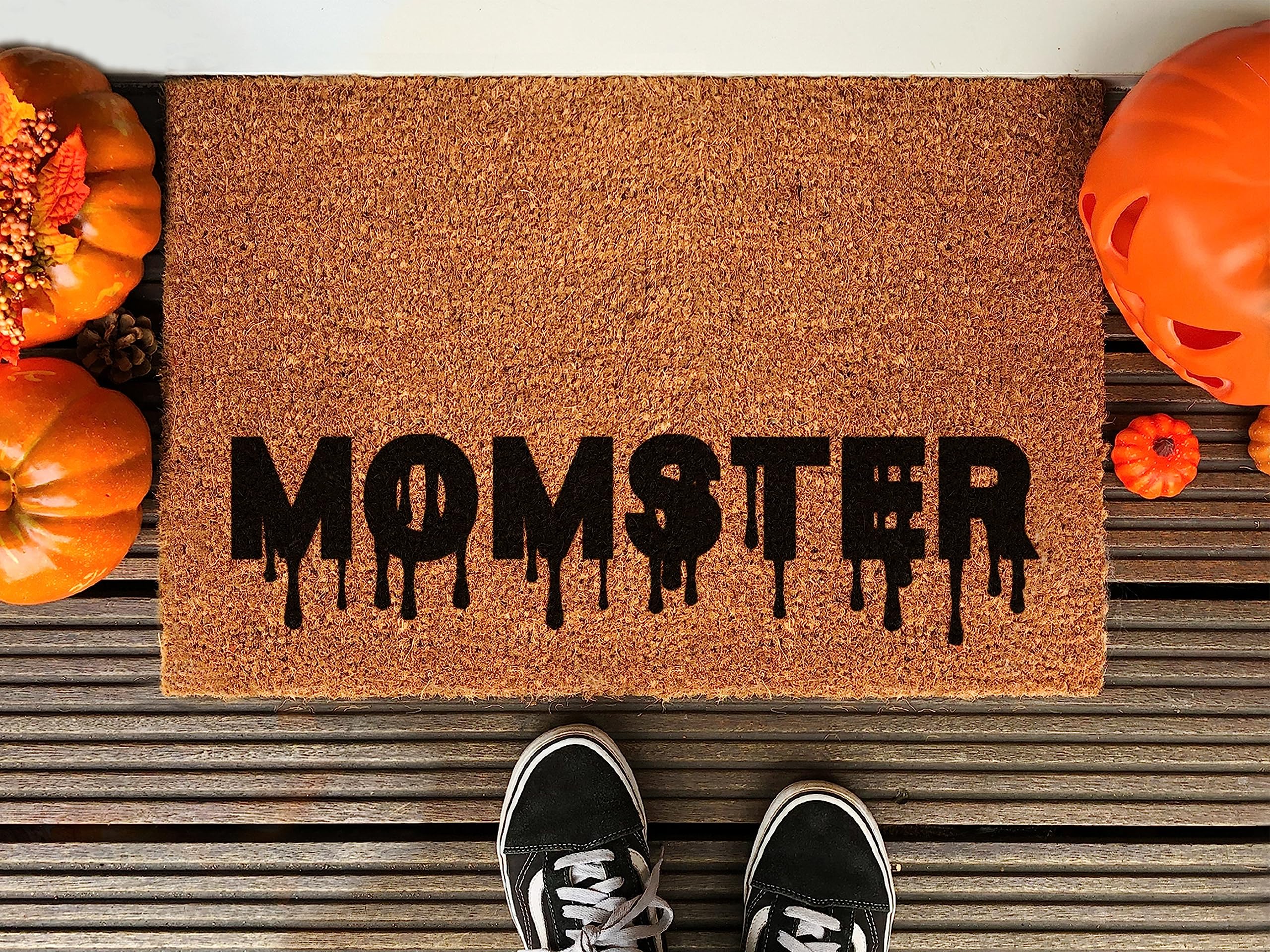 Ensound Halloween Momster Funny Doormat,Door Mat,Welcome Witches Mat,Front Door Mat,Outdoor Mats,Funny Doormat,Fall Welcome Mats 30x18 Inch — image 1